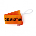 Armband "ORGANISATION" with elastic and velcro - fluo orange         