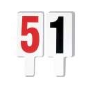 Foul marker set - number 1 to 4 in black - no 5 in red color         
