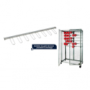 Set of 2 spare racks with glove hangers - 1200 x 200 x 25 mm         