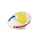 Classic trainer rugby ball - size 3 - with hands design              