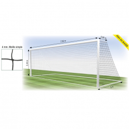 Football net - 11 players - 4 mm - Simple mesh - per pair            