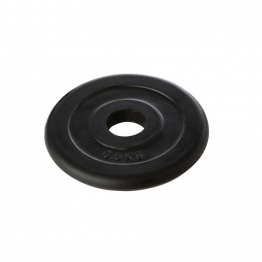 Black rubber plate 20 kg - for bar with dia. 28 mm - with CT logo    