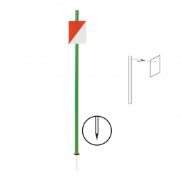 Orienteering pole with steel spike                                   