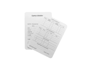 Carte d'arbitrage football - Lot de 10