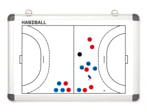 Handball coach board set - White - 90 x 60 cm - Front+Back printing  