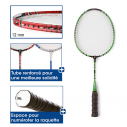 Steel/alu badminton racket with T - 53 cm - 95 gr                    