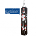 Boxing punching bag - Size 145 cm - with boxer + numbers printed