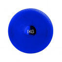 PVC medicine ball - 1 kg - diameter 23 cm - blue                     