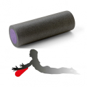 EPE Yoga roller - 90 x 15 cm - Black/purple                          