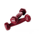 Neoprene dumbell 2 kg - per pair - Red - with CT logo                