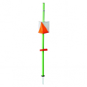 Orienteering pole with steel spike