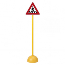 Traffic sign - square - "Passage pieton" - with pole and base