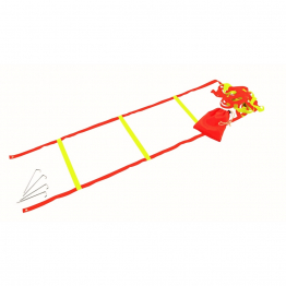 Strap agility ladder 4 m - Orange/Yellow - with bag and 4 spikes     