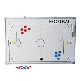 Football coach board set - White - 90 x 60 cm - Front+Back printing  