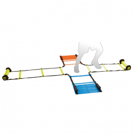 Set of 4 agility ladders for cross positioning Fluorescent colors    