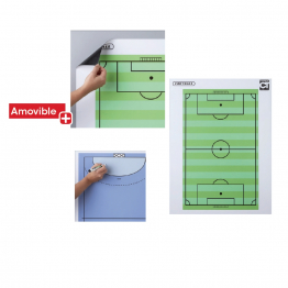 Magnetic white board - 80*60 cm - with football printing             